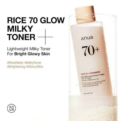 Anua Rice 70 + Ceramide Glow Milky Toner