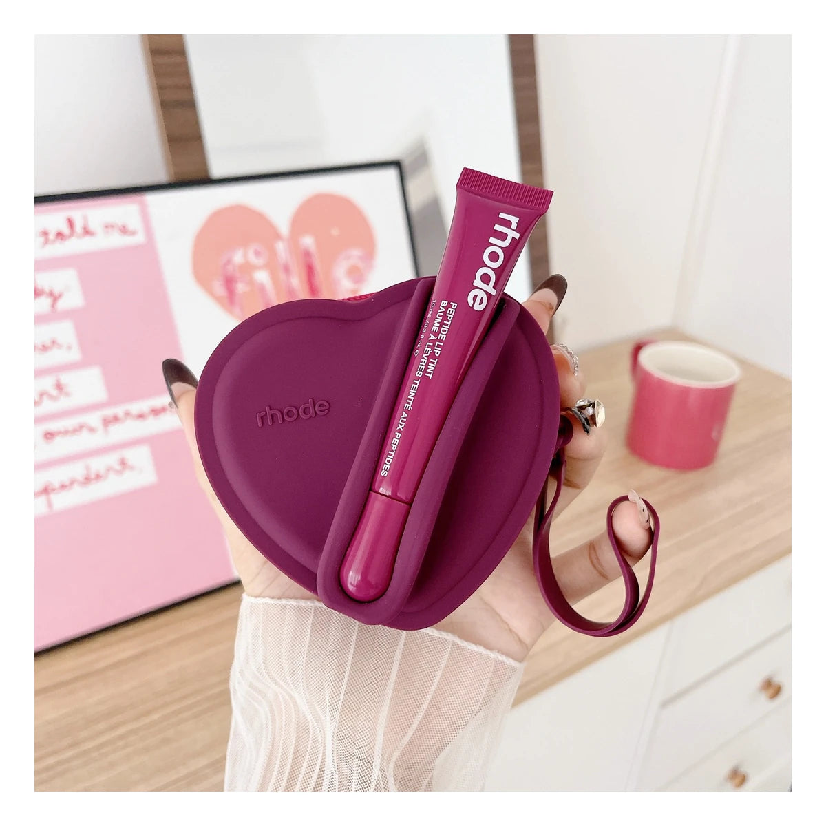 Rhode Heart-Shaped Lip Gloss Pouch Set