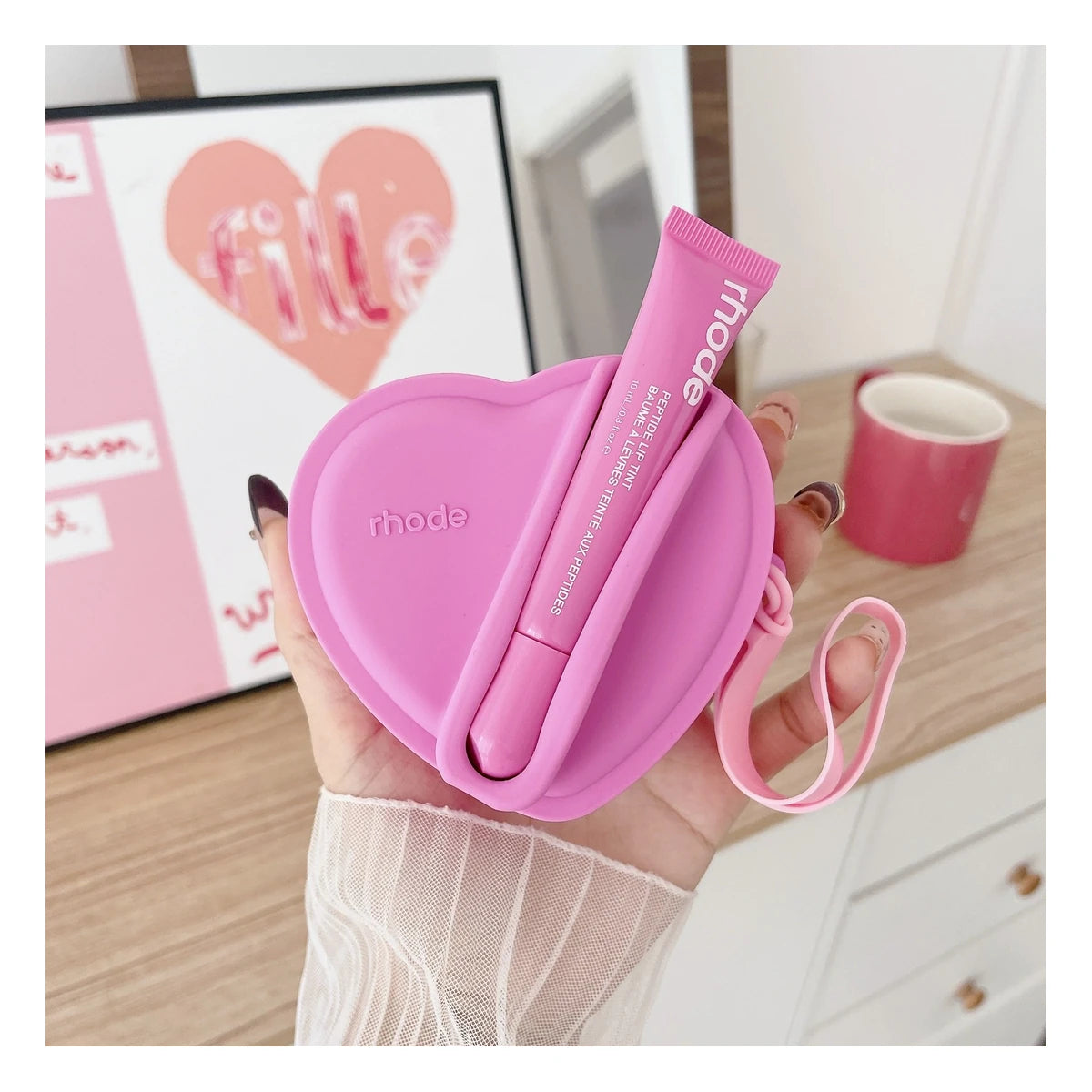 Rhode Heart-Shaped Lip Gloss Pouch Set