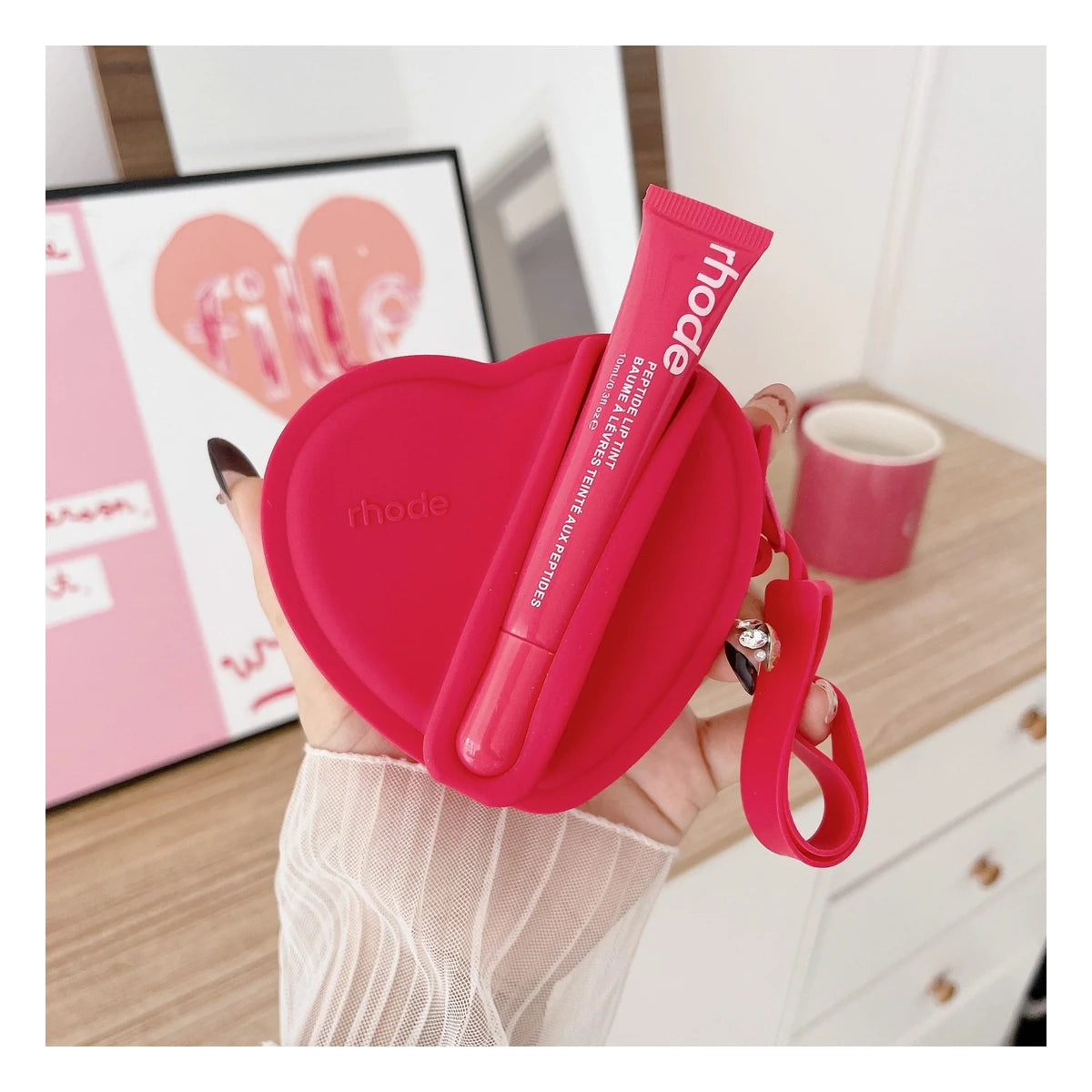 Rhode Heart-Shaped Lip Gloss Pouch Set