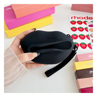 Rhode Silicone Wristlet Pouch with Lip Gloss Set