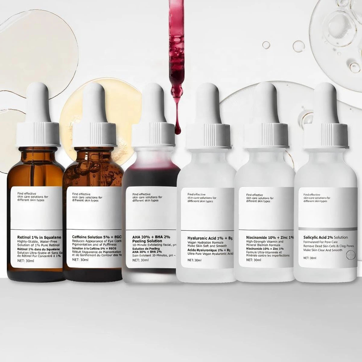 30ml The Ordinary-Style Facial Serum 7-Formula Set