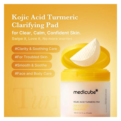 Medicube Kojic Acid Turmeric Clarifying Pad 160g
