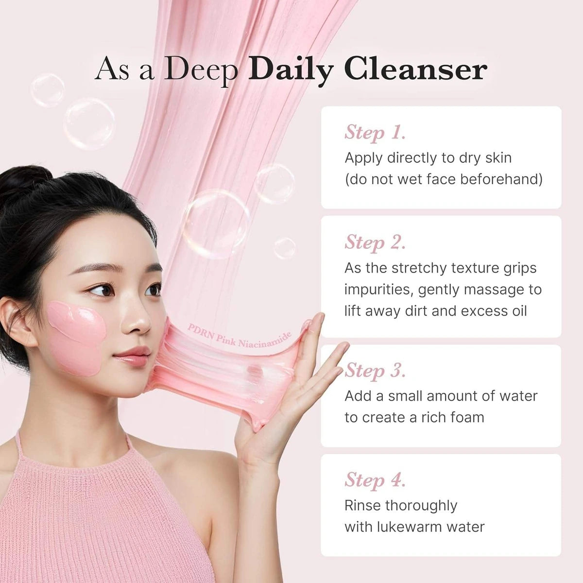 Medicube PDRN Pink Niacinamide Whip Cleanser